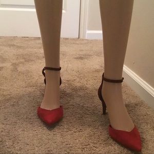 Zara two toned heel (plum and wine )